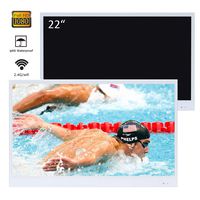 Soulaca 22inches White Color LED TV Bathroom Salon Decoration Smart Android Shower Television