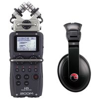 Zoom H5 Four-Track Portable Recorder w/ Resident Audio R100 Headphones - Bundle