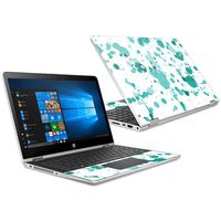 MightySkins Skin Compatible with HP Pavilion x360 15.6" (2018) - Teal Splatter | Protective, Durable, and Unique Vinyl Decal wrap Cover | Easy to Apply, Remove, and Change Styles | Made in The USA