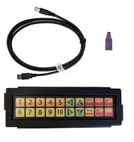 20 Key USB Programmable Keypad with 6' USB Cable and USB-PS/2 Adapter