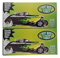 Hot Rod Cigarette Tubes 100mm Menthol. 2-Pack - 400 Tubes Total