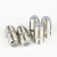 F-Type RF Coaxial Connectors (5 Pack) , Electop RG6 Barrel Female to Female F81 Nickel Plated Extension Adapter