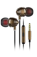 in-Ear Wired Headphones with Mic, 3.5mm Hybrid Dual Driver HiFi Sound Handsfree Metal Earbuds with Noise Canceling, Balanced Armature (Silver)