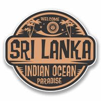 2 x 10cm/100mm Sri Lanka Vinyl Sticker Decal Laptop Car Travel Luggage Label Tag #9839