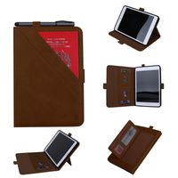 Tablet Leather Flip Cover, JKRED for iPad Mini 5/4/3/2/1 7.9 inch Universal Slim Auto Sleep Durable Delicate Handle Leather Magnetic Protective Case Cover (Brown)