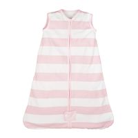Burt's Bees Baby Baby Beekeeper Wearable Blanket, 100% Organic Cotton, Swaddle Transition Sleeping Bag, Rugby Stripe Blossom, Small