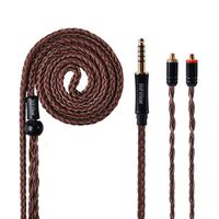 16 Core Silver Plated Wire Earphones Upgrade Cable,MMCX Balanced Cable,Better Earphone Replacement Earbuds Exchange Cable for UE900 SE215 SE315 SE846 SE535 SE425 TIN Audio T2 LZ.(Brown-MMCX 4.4mm)