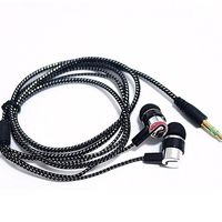 856store Waterproof Stylish 3.5mm Braid Cord Stereo in-Ear Earbuds Earphone Headphone for iPhone - White for iPhone, iPad, iPod, Mp3 Players, Samsung Etc