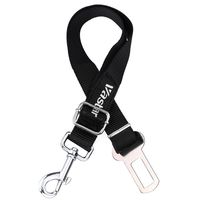 Vastar Adjustable Pet Dog Cat Safety Leads Car Vehicle Seat Belt Harness Seatbelt, Made from Nylon Fabric, Black