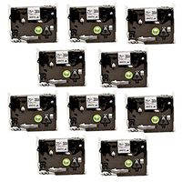 Prestige Cartridge 10 x TZ-FA4 18 mm x 3 m Fabric Labelling Tape for Brother P-Touch Printing Machine - Blue on White (Pack of 10)