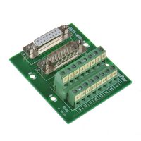 Anmbest DB15 Solderless Male Female Header Breakout Connector, RS232 D-SUB Serial to 15-pin Port Terminal Male Adapter Connector Breakout Board