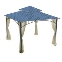 Garden Winds Replacement Canopy Top Cover for The Madaga Gazebo - Midnight Trellis