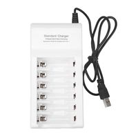 6 Bay Charger for AA, AAA Rechargeable Battery