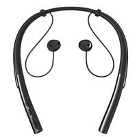 Bluetooth Headphones Wireless Earphones Neckband Sport Headset Sweatproof Magnetic Stereo Noise Canceling Earbuds w/Mic for Gym (Black)