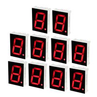 uxcell Common Cathode 10 Pin 1 Bit 7 Segment 1.34 x 0.94 x 0.41 Inch 1 inches Red LED Display Digital Tube 10pcs