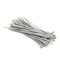 Baomain Plastic Nylon Zip Cable Ties Self Locking 8 inch Gray 100 Pack