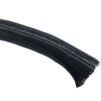 Electriduct 3/4" Hook Self Closing Braided Wrap Sleeving - 25 Feet - Black
