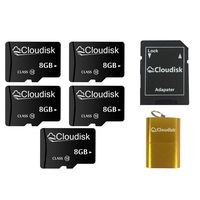5Pack 8GB Micro SD Card 8 GB MicroSD Memory Card Class10 with SDAdapter + Card Reader,Bulk Sale 5pcs