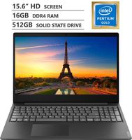 Lenovo Ideapad S145 15.6" HD LED-backlit Widescreen Laptop, Intel Pentium Gold 5405U 2.30GHz Processor, 16GB RAM, 512GB Solid State Drive, Wireless-AC, Bluetooth, Windows 10, Granite Black (Renewed)