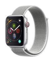 Apple Watch Series 4 (GPS + Cellular, 44mm) - Silver Aluminum Case with Seashell Sport Loop