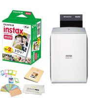 INSTAX Share SP-2 Portable Smart Phone Photo Printer w/Instax Photo Paper Film Pack + Accessory Kit Bundle - Instantly Print Pictures from iPhone or Any Smartphone & Tablet (Silver)