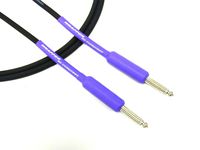 Conquest Sound W 30P 30-Feet Hi-Definition Instrument/Guitar Cable with Neutrik Plugs, Purple Heat Shrink