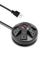 KMC 6-Outlet Surge Protector Power Strip with 2 USB (2.4A), Overload Protection, 15A 14AWG 6-Foot Cord Wire Extension Universal Socket