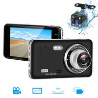 Dual Dash Cam Front and Rear, Full HD 1080P Dash Camera for Cars with Night Vision, 170° Wide Angle Lens Car Video Camera with 4" Screen, Parking Monitor, G-Sensor, Motion Detection, Loop Recording