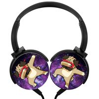 Dabbing Pug Wired Headphones Various Foldable Over Ear Headphones Headsets for Boys Girls