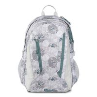 JanSport Women's Agave Backpack - Ideal Daypack for Hiking & School | Internal Sleeve Fits 15" Laptop or 3L Hydrations System | Sleet Silver Vines Print