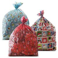 3 Giant Christmas Gift Bag 36" x 44" with Gift Tag! Sturdier Quality for Christmas