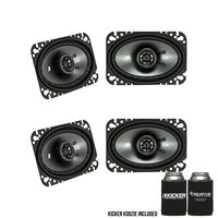 Kicker CSC46 4x6-Inch (100x160mm) Coaxial Speakers, 4-Ohm Bundle