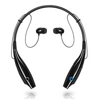 Bluetooth Headphones, AICase Sport Neckband Magnetic Stereo Headset Bluetooth 4.0 Headphones Headset Stereo Earphone Retractable Earbuds w/Mic (Black)