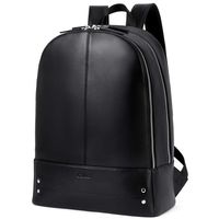 Women Backpack Purse Genuine Leather Travel Business Fit 14 Inch Laptop Large Fashion Ladies Bag Black