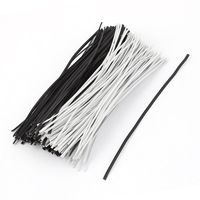 uxcell Candy Lollipop Cello Bag Package Twist Ties 200pcs Black White