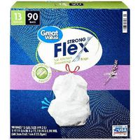 PACK OF 3 - Great Value Strong Flex Tall Kitchen Drawstring Trash Bags, Lavender Fields, 13 Gallon, 90 Count