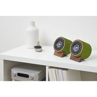 Well Rounded Sound Jack Terrier Speaker Set - Walnut/Green