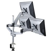 Mount-it! Height Adjustable Three Monitor Desk Mount Spring Arm Quick Release/Mount (MI-55116)