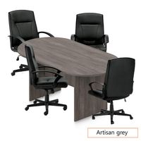 GOF 6FT, 8FT, 10FT Conference Table Chair (G11776B) Set, Cherry, Espresso, Mahogany, Walnut (6ft with 4 Chairs, Artisan Grey)