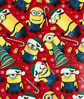 Despicable Me Minions Christmas Wrapping Paper Gift Wrap (3.33 Feet Wide - 70 Sq Feet)