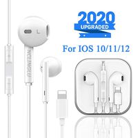 NCLINGLU Earbuds Headset Wired Earphones Headphone with Microphone and Volume Control, Compatible with iPhone 11/11Pro/11Pro Max/Xs/XS Max/XR/X/8/8 Plus/7 and iOS 10/11/12 (White)
