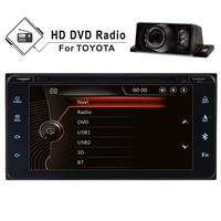 Car Stereo Double Din GPS Radio for Toyota RAV4 Prado Camry Corolla Vios Hilux,6.95'' HD Fully Touch Screen Radio Bluetooth CD DVD Player Mirrior Link USB 16GB SD Map&Steering Wheel Control&Camera