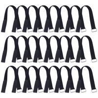 VIGAER 18 Inch Reusable Fastening Cable Straps, 24 Pcs Securing Straps Adjustable Nylon Hook and Loop Cinch Cable Ties Down with Metal Buckle