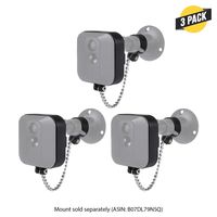 Wasserstein Anti-Theft Security Chain Compatible with Blink XT2 Outdoor Camera - Extra Security for Your Blink Camera (3 Pack, Black)