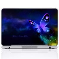 Meffort Inc Personalized Laptop Notebook Notebook Skin Sticker Cover Art Decal, Customize Your Name (13 Inch, Flyway Butterfly)