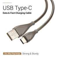 JYFT USB C Cable with Multi Charging, 1FT USB-A to USB Type-C Cable, Metal Braided Fast Charging/Data Transfer Cable for MacBook Pro and Type C Devices(Type-C, 1FT)