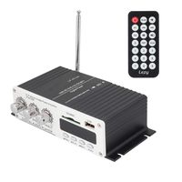 Bluetooth Amplifier Digital Audio Speaker,Portable 2-Channel HiFi Surround Stereo Small Power Home Amplifier Receiver FM with Remote/USB/MP3