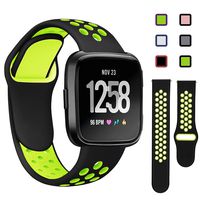 Lintelek Silicone Replacement Bands Compatible with Fitbit Versa, Eco-Friendly Wristband,Breathable Washable Soft Stylish Strap, Quick Drying for 5.5-8.5 Inches Wrist, Kids Woman Man