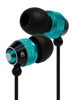 Bastex Universal Earphone/Ear Buds 3.5mm Stereo Headphones in-Ear Tangle Free Cable with Built-in Microphone Earbuds for iPhone iPod iPad Samsung Android Mp3 Mp4 and More-Blue/Black