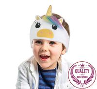 Charlxee Kids Headphones Cozy Foldable Headphone Headband Toddler Headphones for Air Travel or Home - White Unicorn